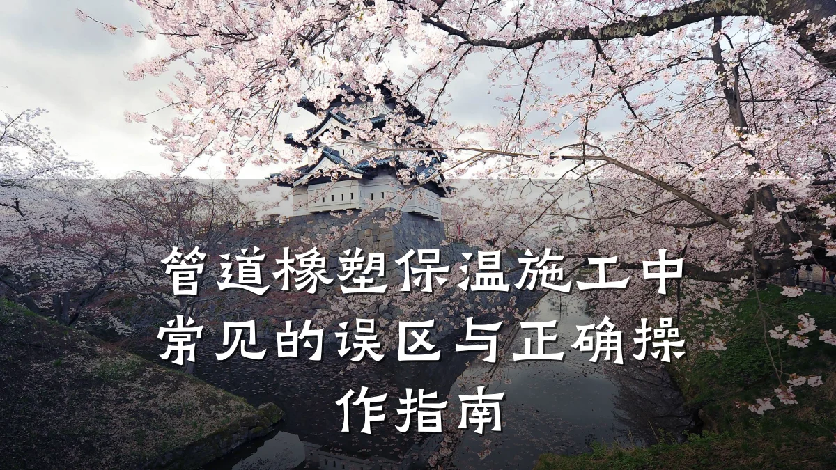 管道橡塑保温施工中常见的误区与正确操作指南