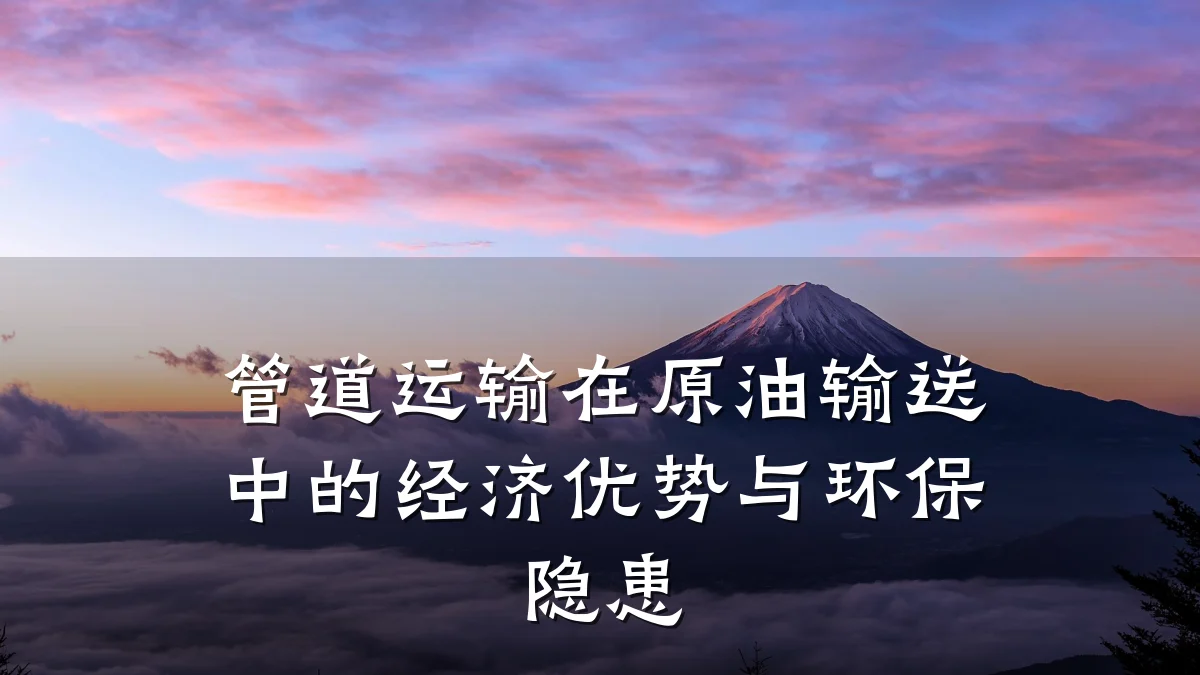 管道运输在原油输送中的经济优势与环保隐患