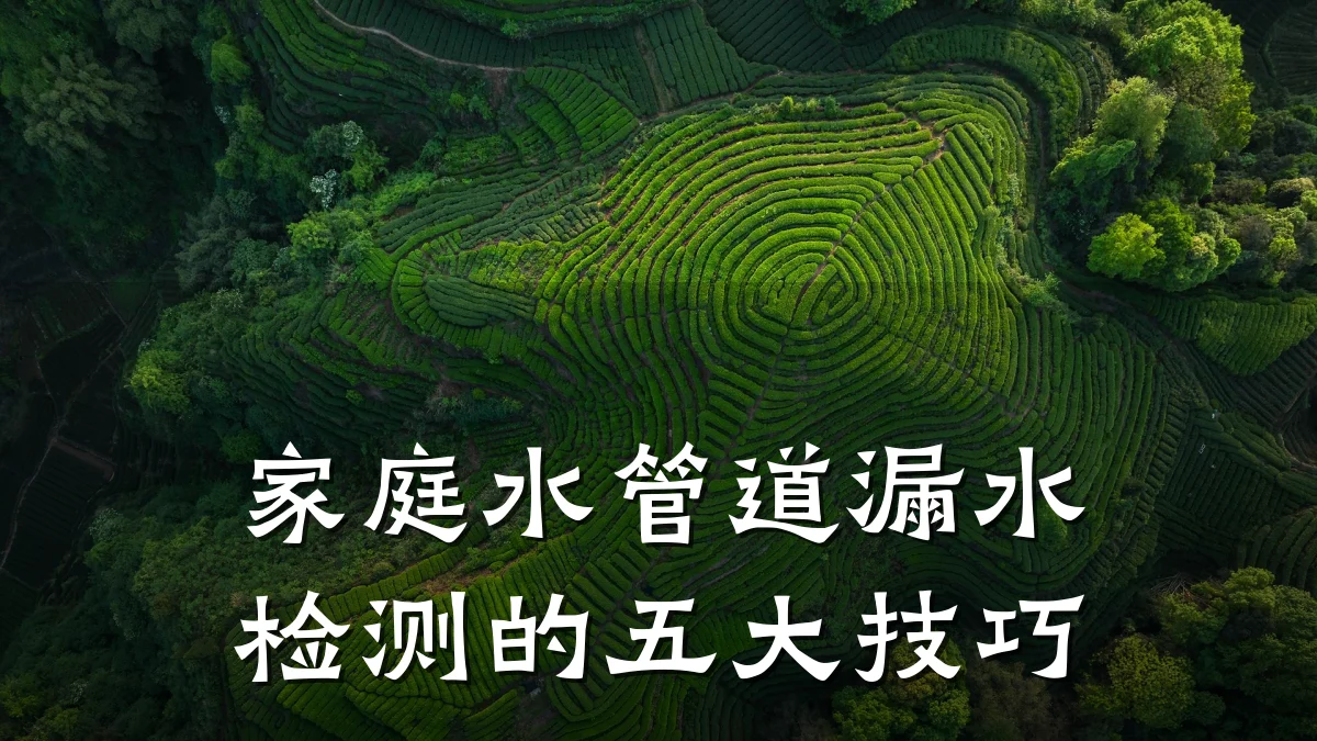 家庭水管道漏水检测的五大技巧
