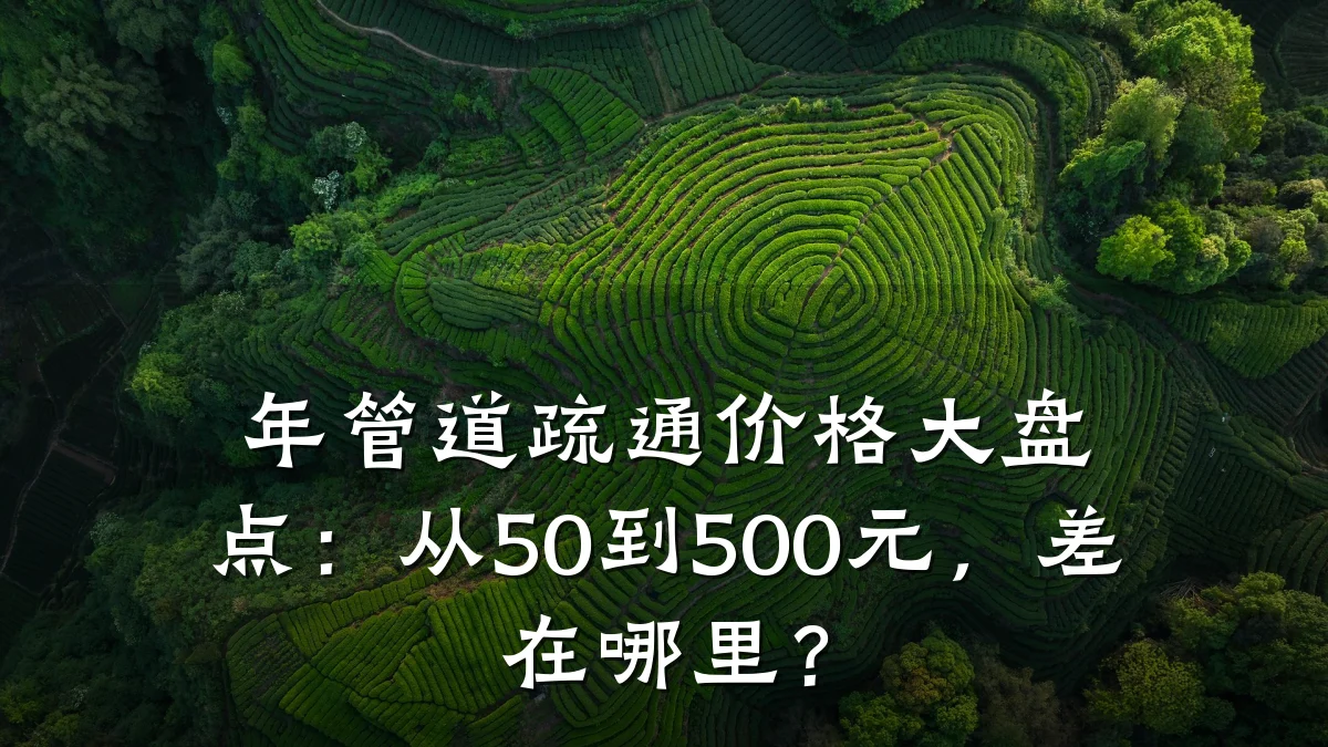 年管道疏通价格大盘点:从50到500元,差在哪里?