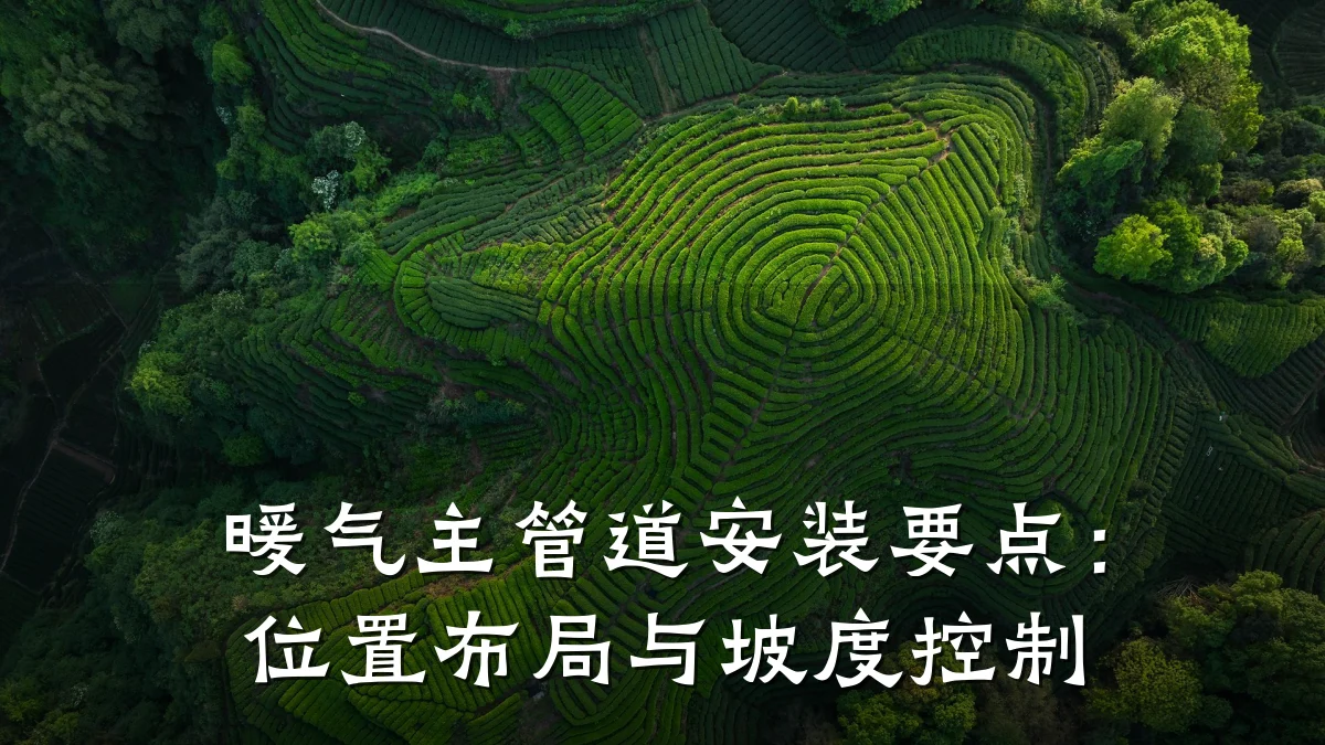 暖气主管道安装要点:位置布局与坡度控制