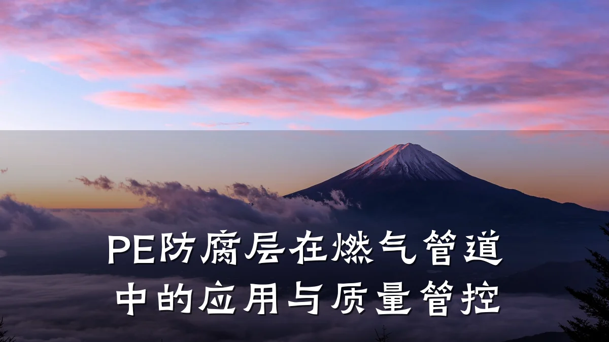 PE防腐层在燃气管道中的应用与质量管控