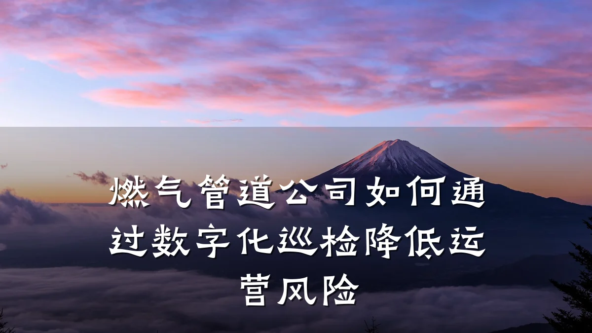 燃气管道公司如何通过数字化巡检降低运营风险