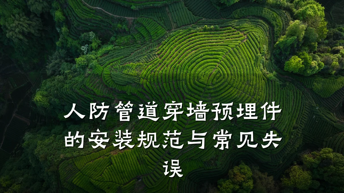人防管道穿墙预埋件的安装规范与常见失误