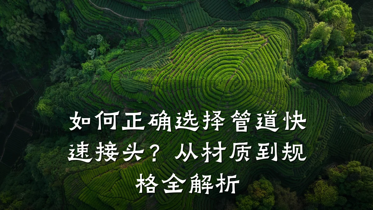 如何正确选择管道快速接头?从材质到规格全解析