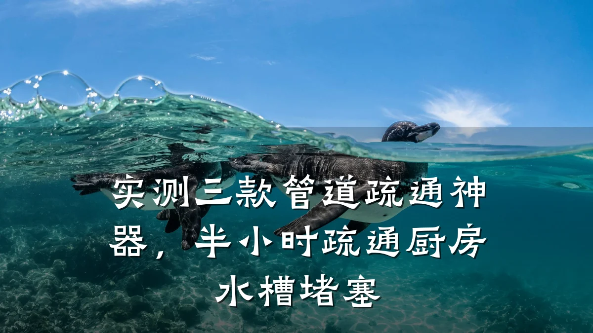 实测三款管道疏通神器,半小时疏通厨房水槽堵塞