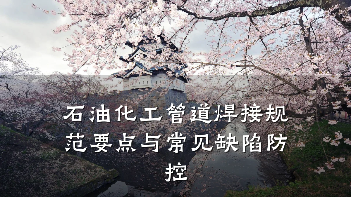 石油化工管道焊接规范要点与常见缺陷防控