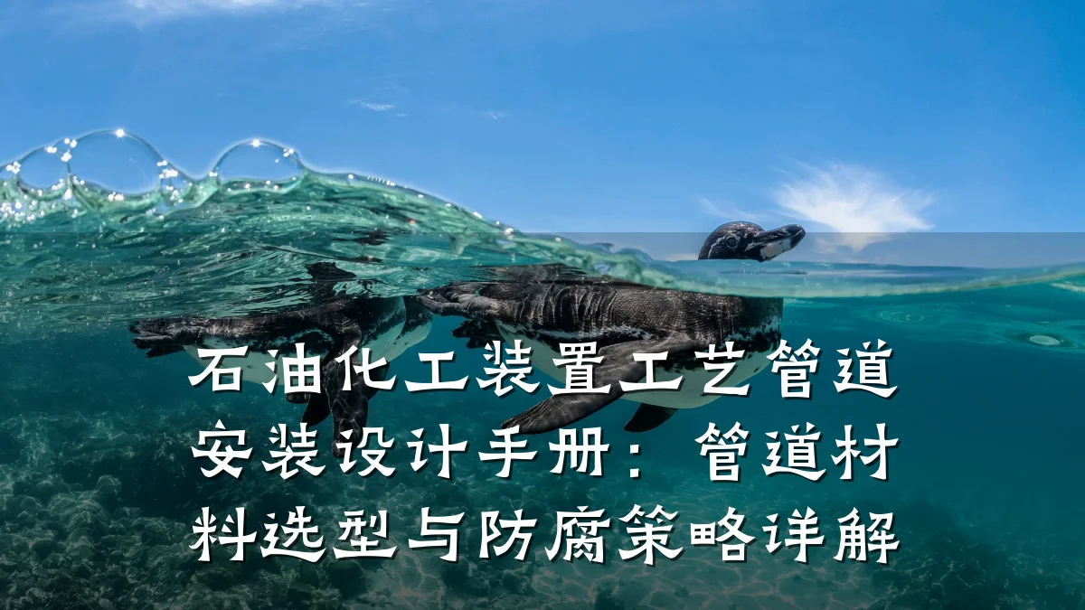 石油化工装置工艺管道安装设计手册:管道材料选型与防腐策略详解