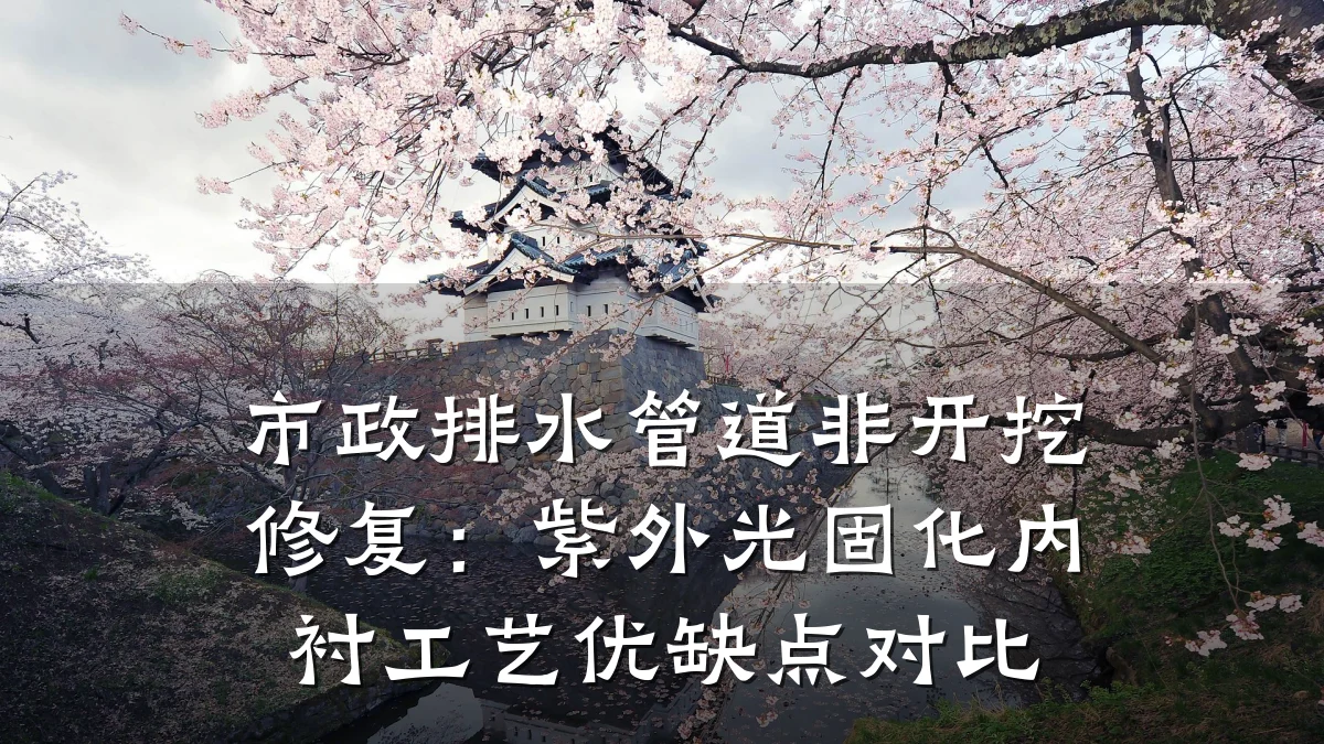 市政排水管道非开挖修复:紫外光固化内衬工艺优缺点对比