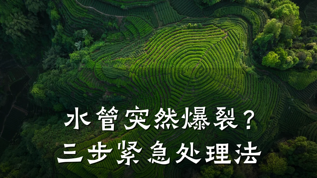 水管突然爆裂?三步紧急处理法
