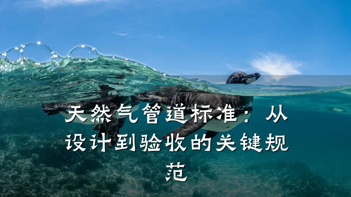 天然气管道标准:从设计到验收的关键规范
