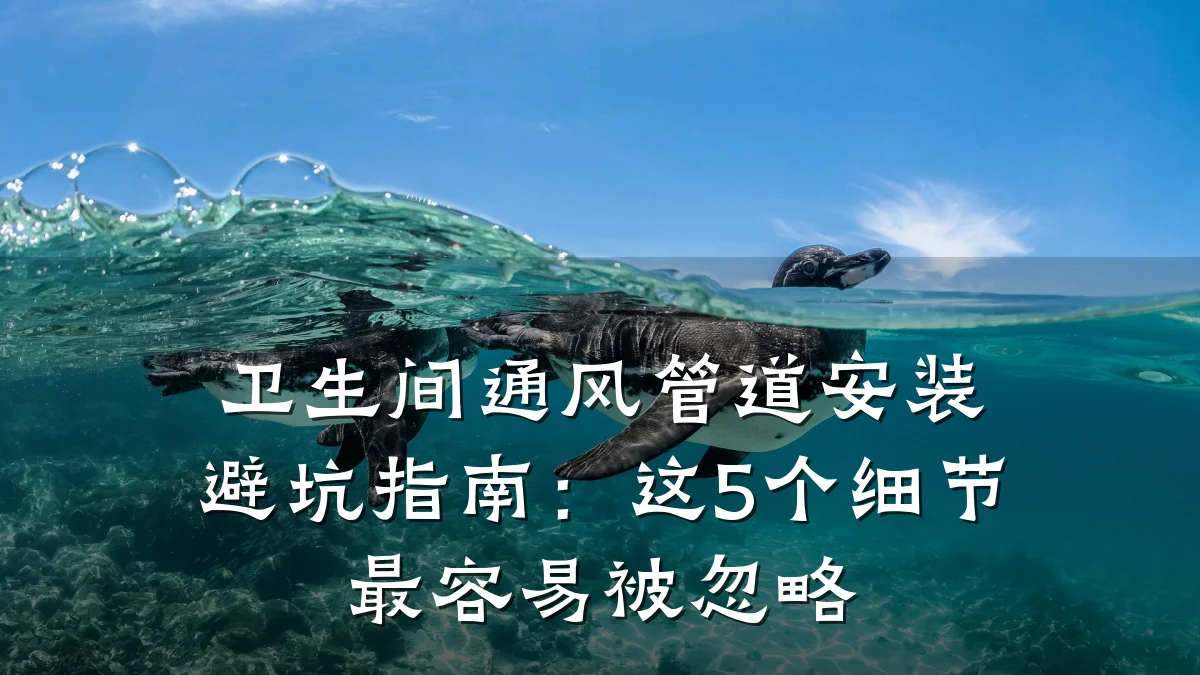 卫生间通风管道安装避坑指南:这5个细节最容易被忽略
