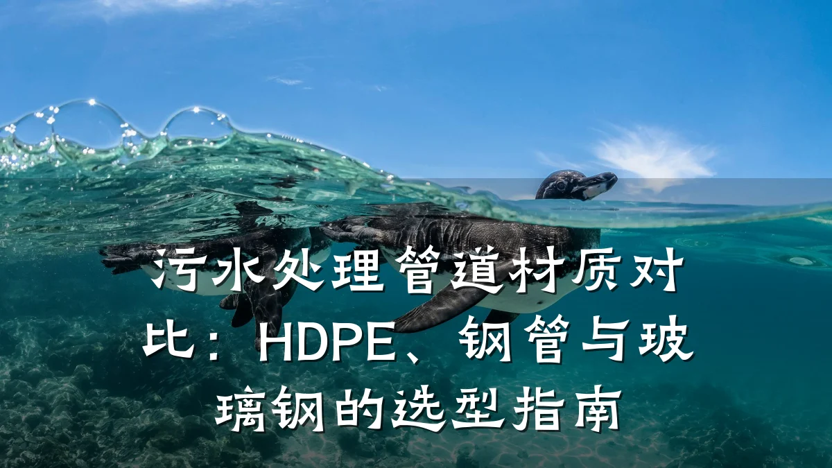 污水处理管道材质对比:HDPE、钢管与玻璃钢的选型指南