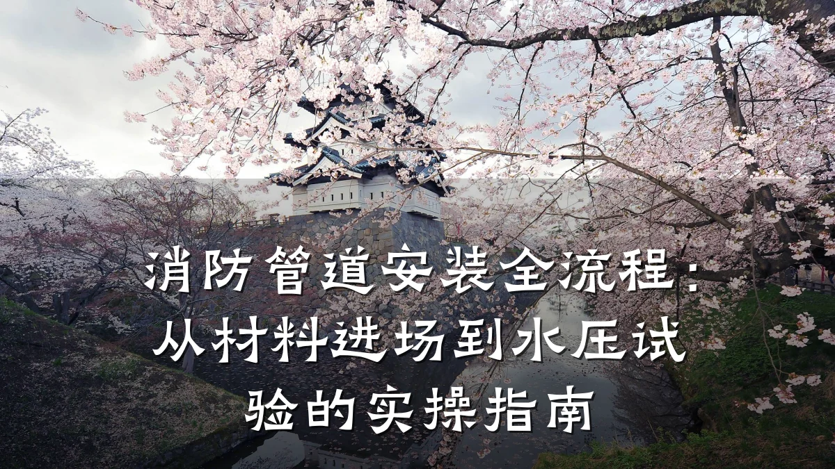 消防管道安装全流程:从材料进场到水压试验的实操指南