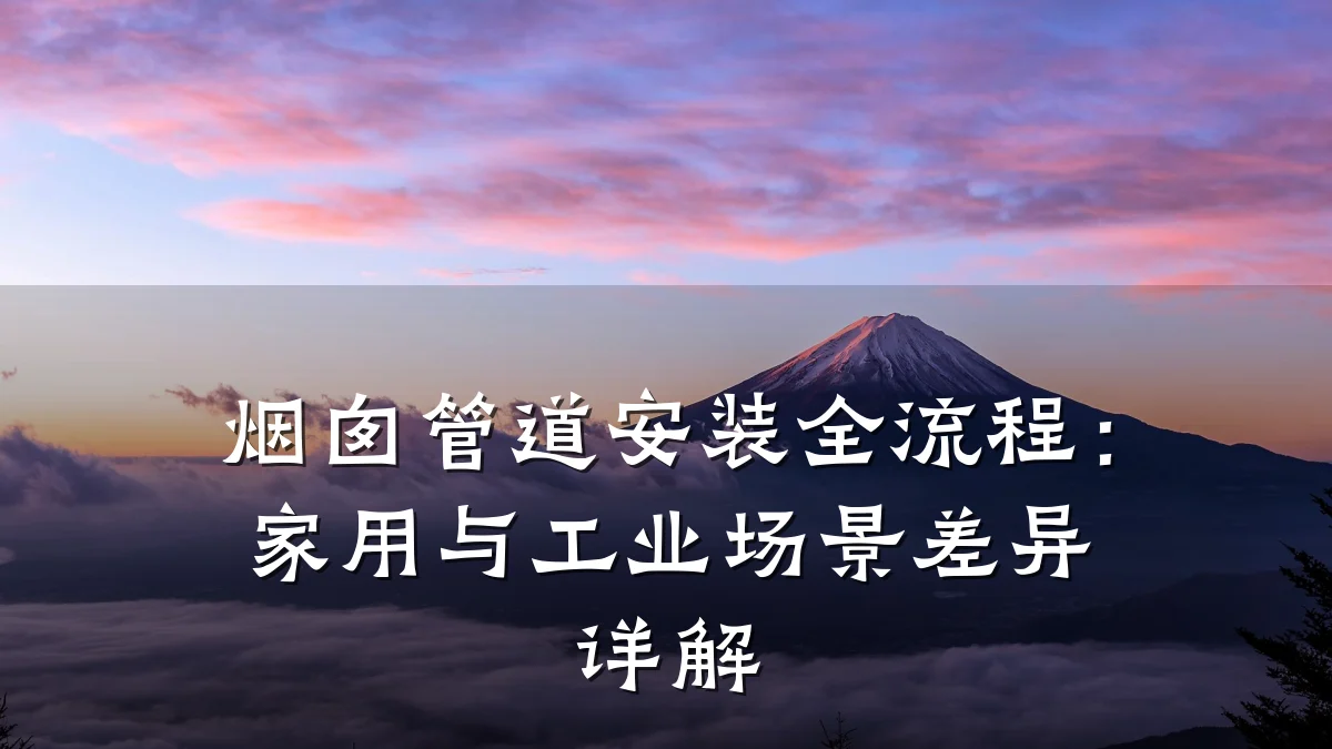 烟囱管道安装全流程:家用与工业场景差异详解