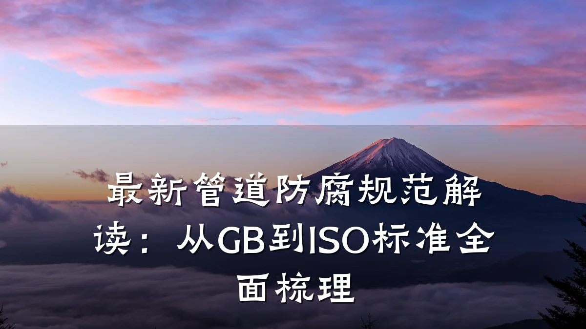 最新管道防腐规范解读:从GB到ISO标准全面梳理
