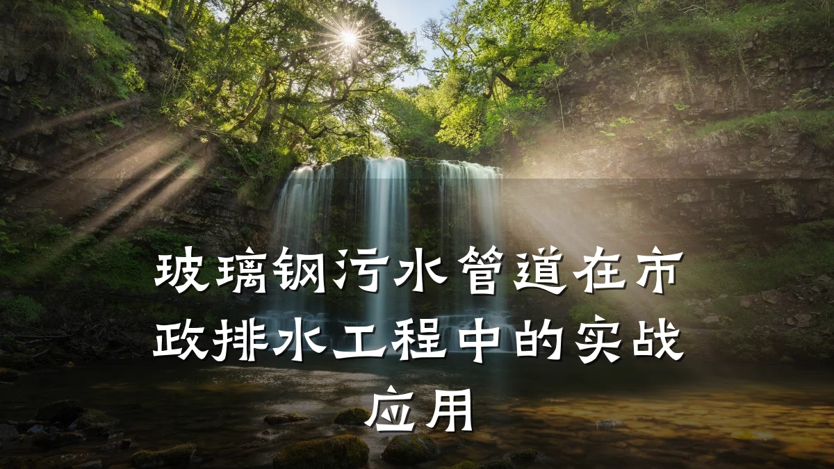玻璃钢污水管道在市政排水工程中的实战应用