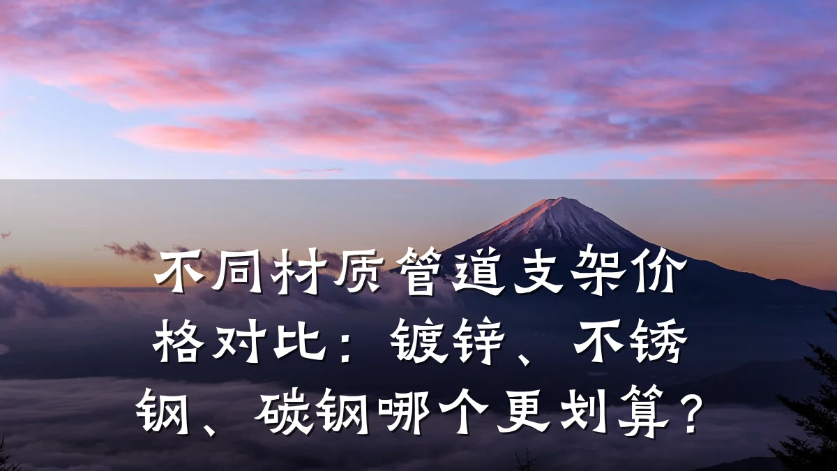 不同材质管道支架价格对比:镀锌、不锈钢、碳钢哪个更划算?