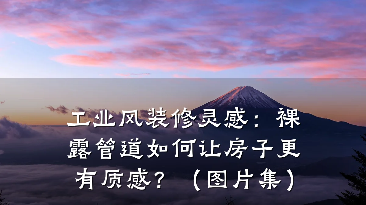 工业风装修灵感:裸露管道如何让房子更有质感?(图片集)