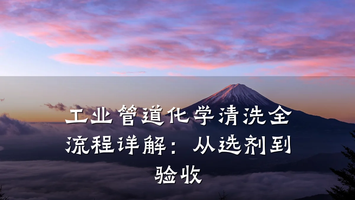 工业管道化学清洗全流程详解:从选剂到验收