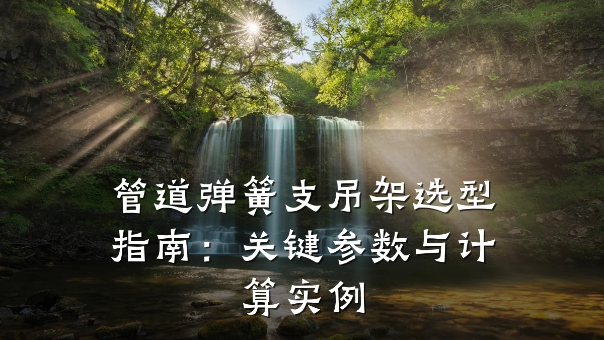 管道弹簧支吊架选型指南:关键参数与计算实例