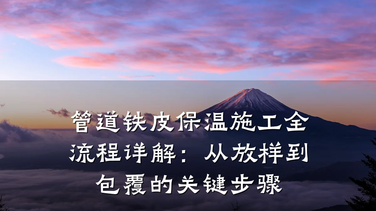 管道铁皮保温施工全流程详解:从放样到包覆的关键步骤