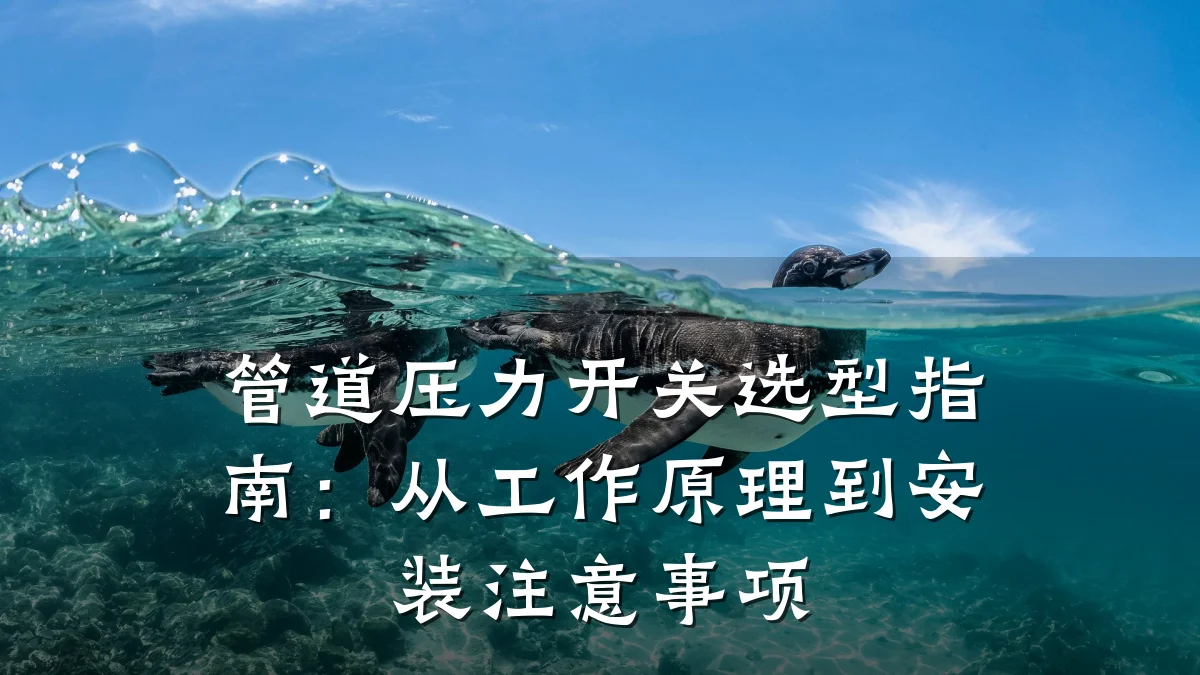 管道压力开关选型指南:从工作原理到安装注意事项