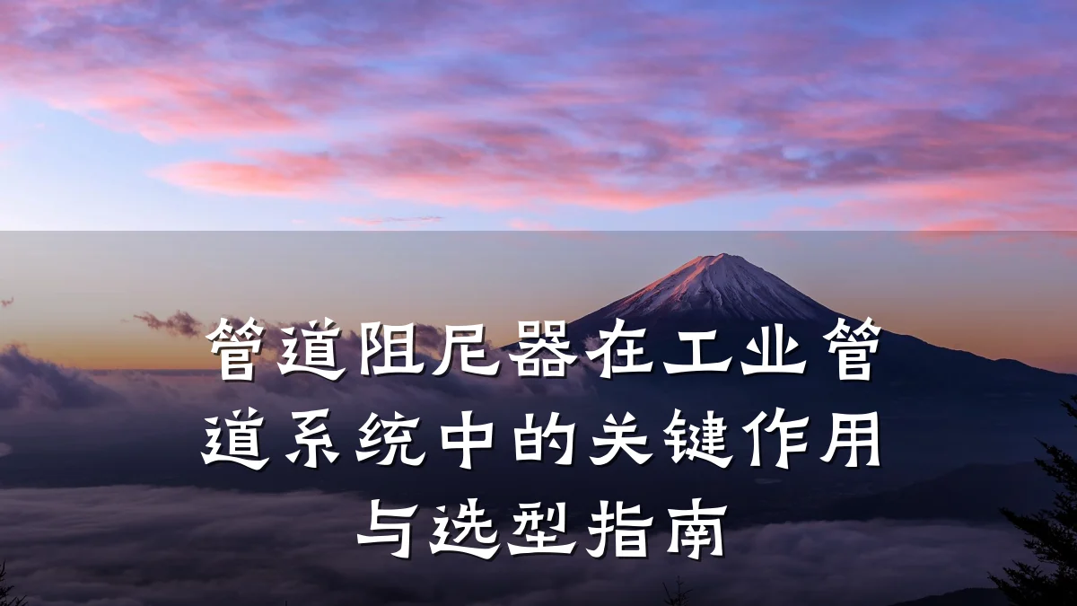 管道阻尼器在工业管道系统中的关键作用与选型指南