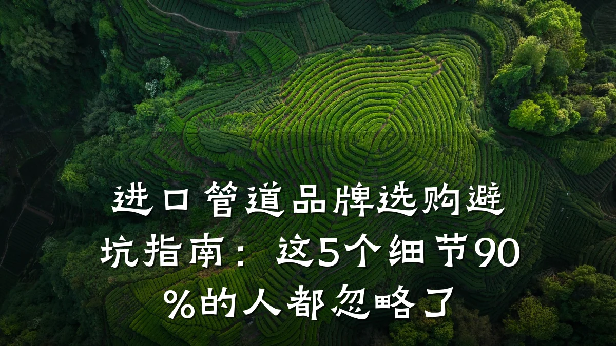 进口管道品牌选购避坑指南:这5个细节90%的人都忽略了