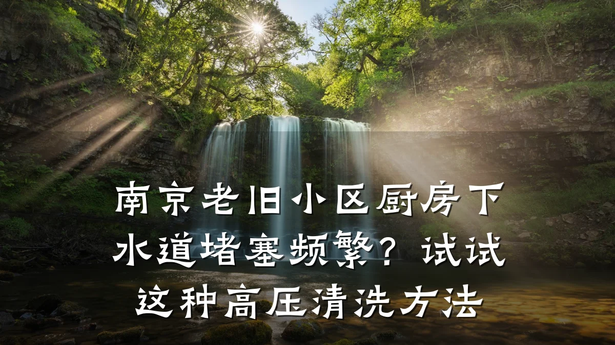 南京老旧小区厨房下水道堵塞频繁?试试这种高压清洗方法