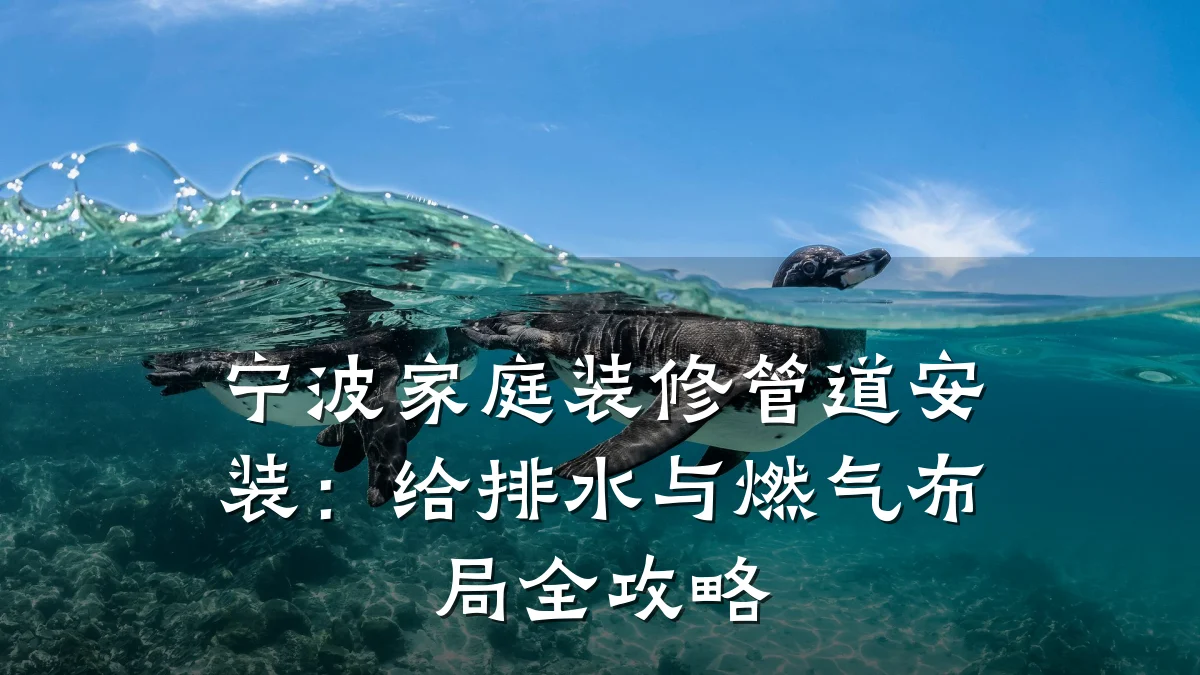 宁波家庭装修管道安装:给排水与燃气布局全攻略