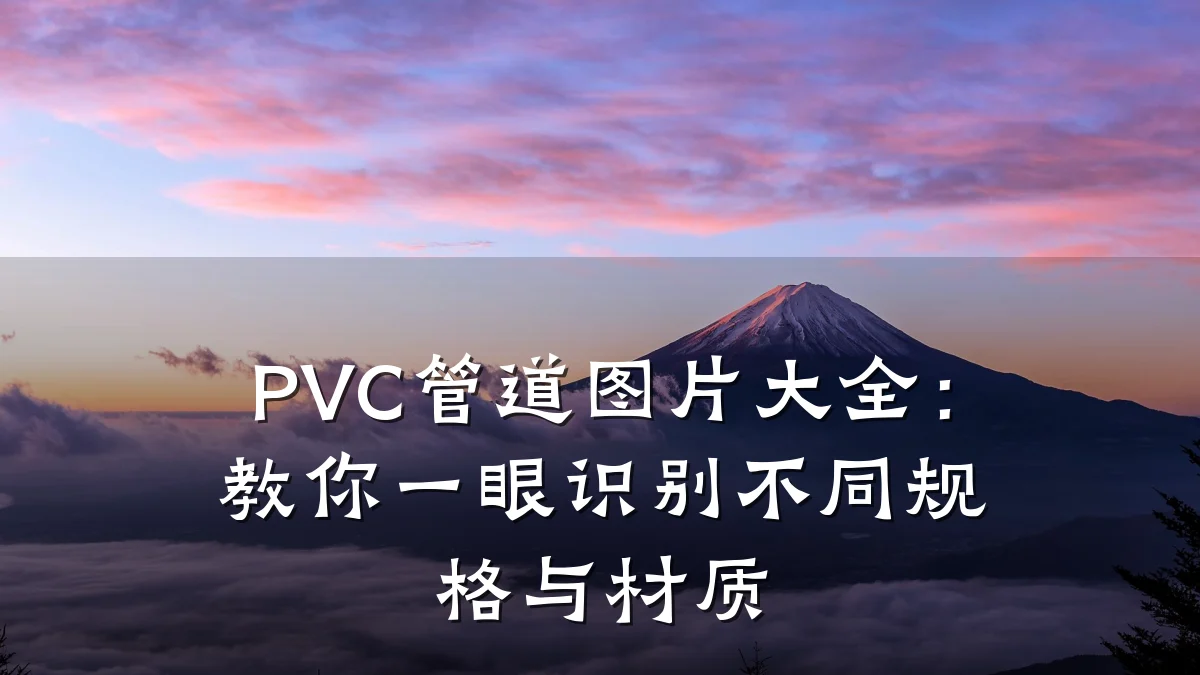 PVC管道图片大全：教你一眼识别不同规格与材质