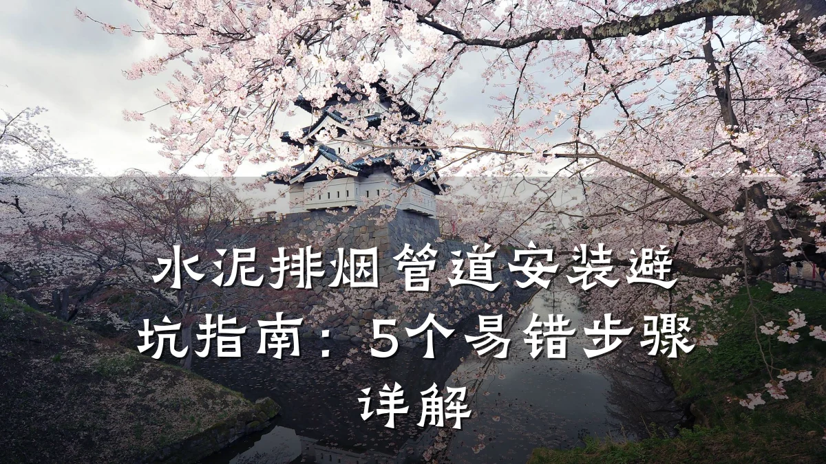 水泥排烟管道安装避坑指南:5个易错步骤详解