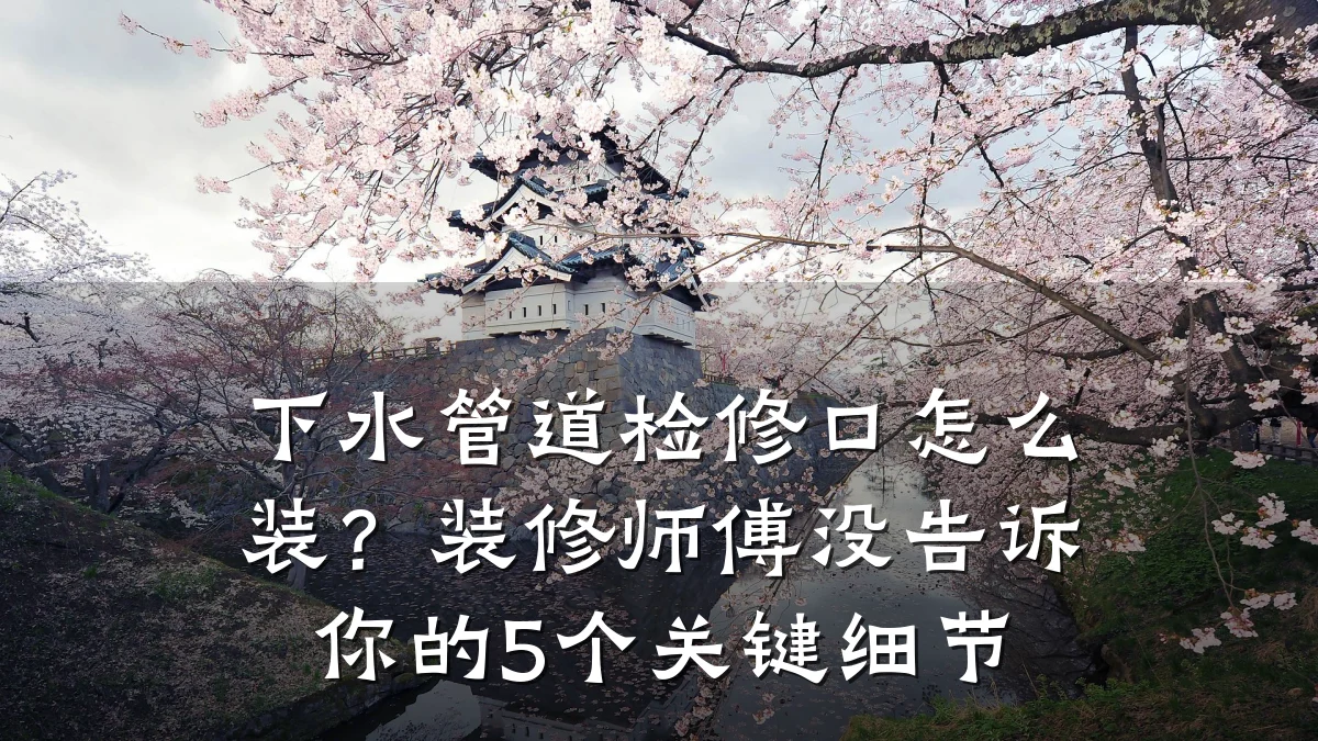 下水管道检修口怎么装?装修师傅没告诉你的5个关键细节