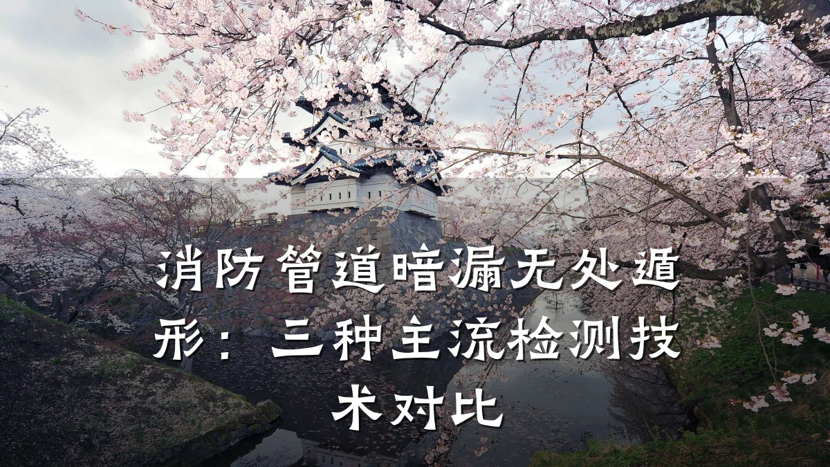 消防管道暗漏无处遁形:三种主流检测技术对比