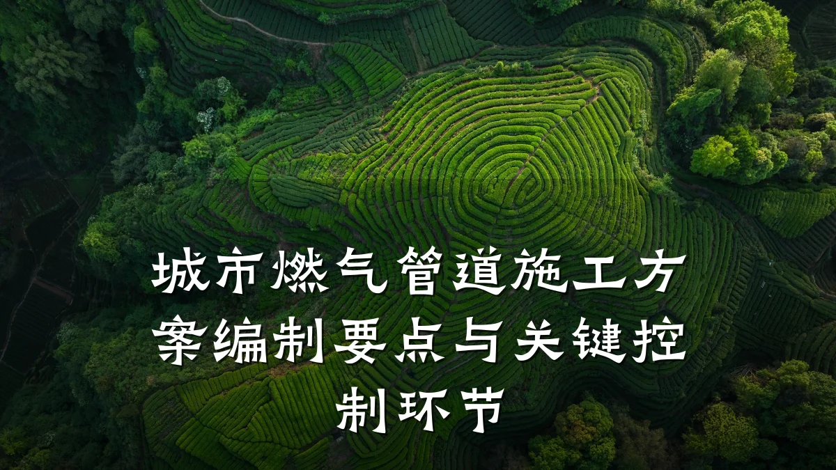 城市燃气管道施工方案编制要点与关键控制环节