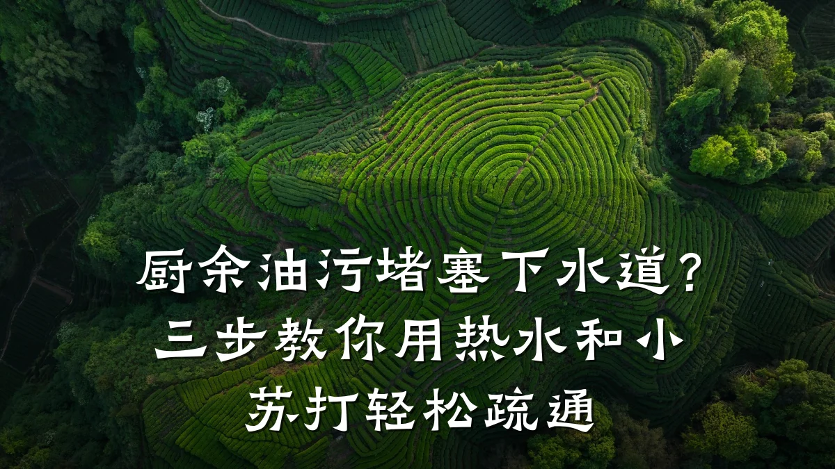 厨余油污堵塞下水道?三步教你用热水和小苏打轻松疏通