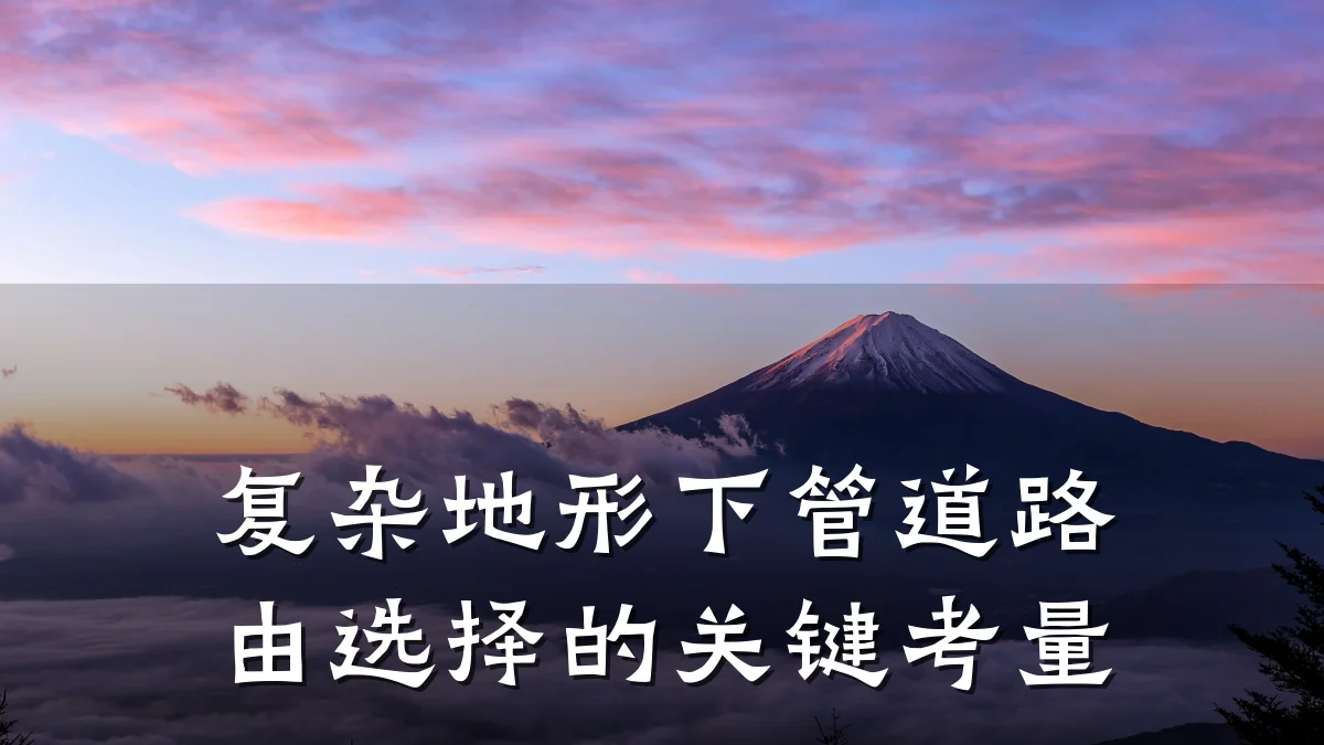复杂地形下管道路由选择的关键考量