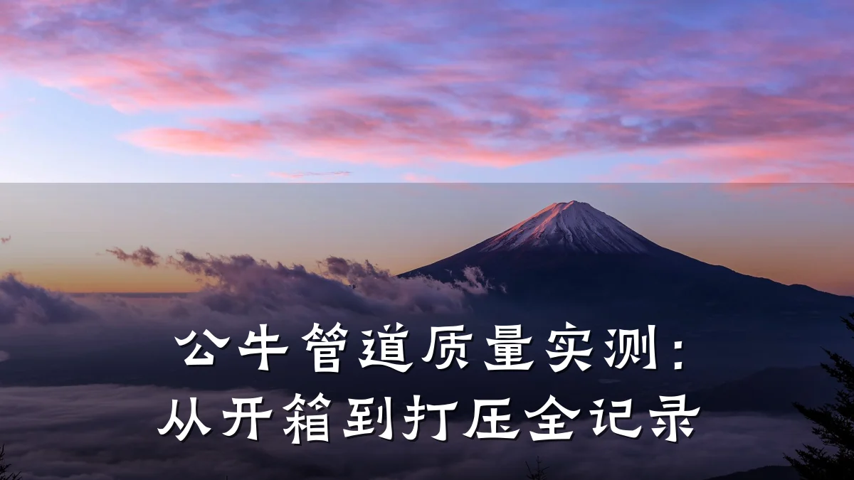 公牛管道质量实测:从开箱到打压全记录