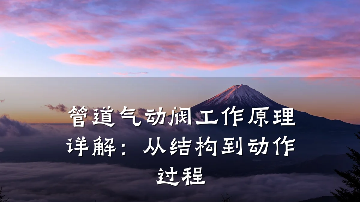 管道气动阀工作原理详解:从结构到动作过程