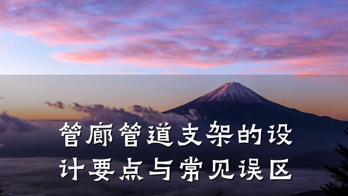 管廊管道支架的设计要点与常见误区