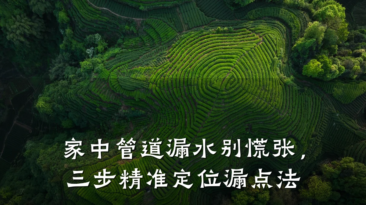 家中管道漏水别慌张,三步精准定位漏点法