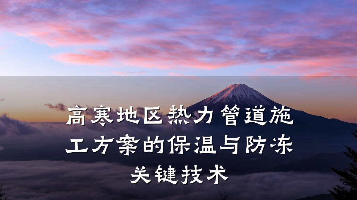 高寒地区热力管道施工方案的保温与防冻关键技术