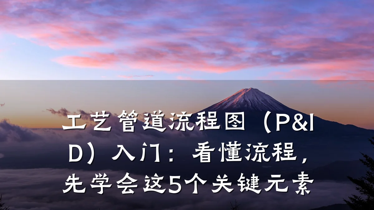 工艺管道流程图（P&ID）入门：看懂流程，先学会这5个关键元素