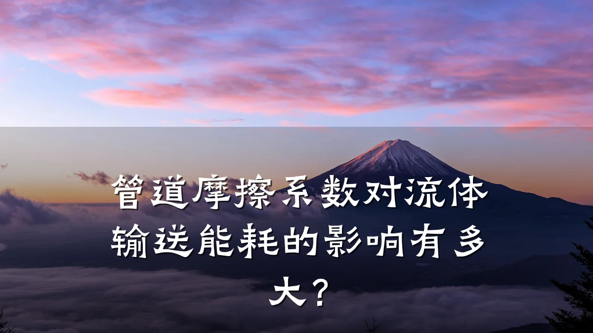 管道摩擦系数对流体输送能耗的影响有多大?