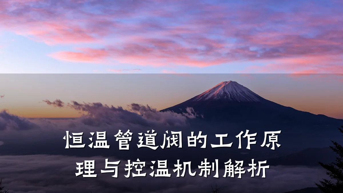 恒温管道阀的工作原理与控温机制解析
