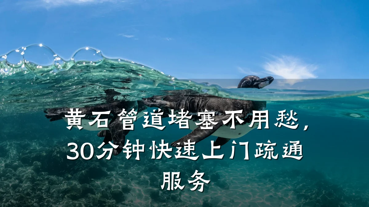 黄石管道堵塞不用愁,30分钟快速上门疏通服务