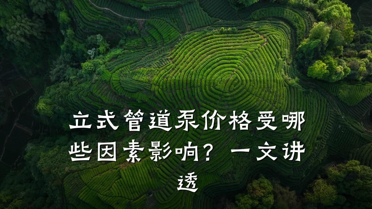 立式管道泵价格受哪些因素影响?一文讲透