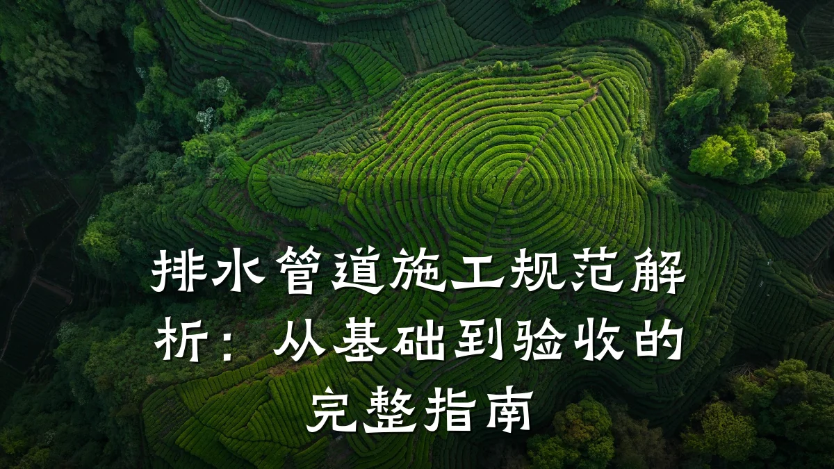 排水管道施工规范解析:从基础到验收的完整指南