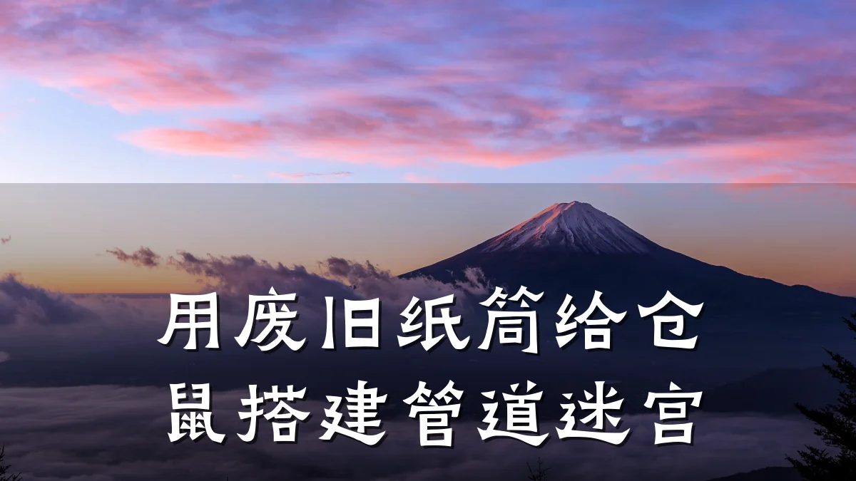 用废旧纸筒给仓鼠搭建管道迷宫